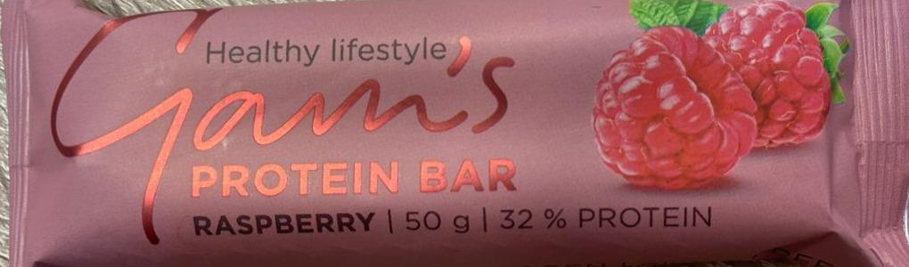 Fotografie - Protein bar raspberry Gam's Healthy lifestyle