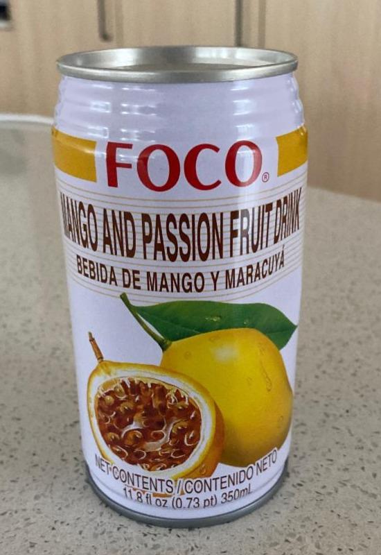 Fotografie - Mango and passion fruit drink Foco