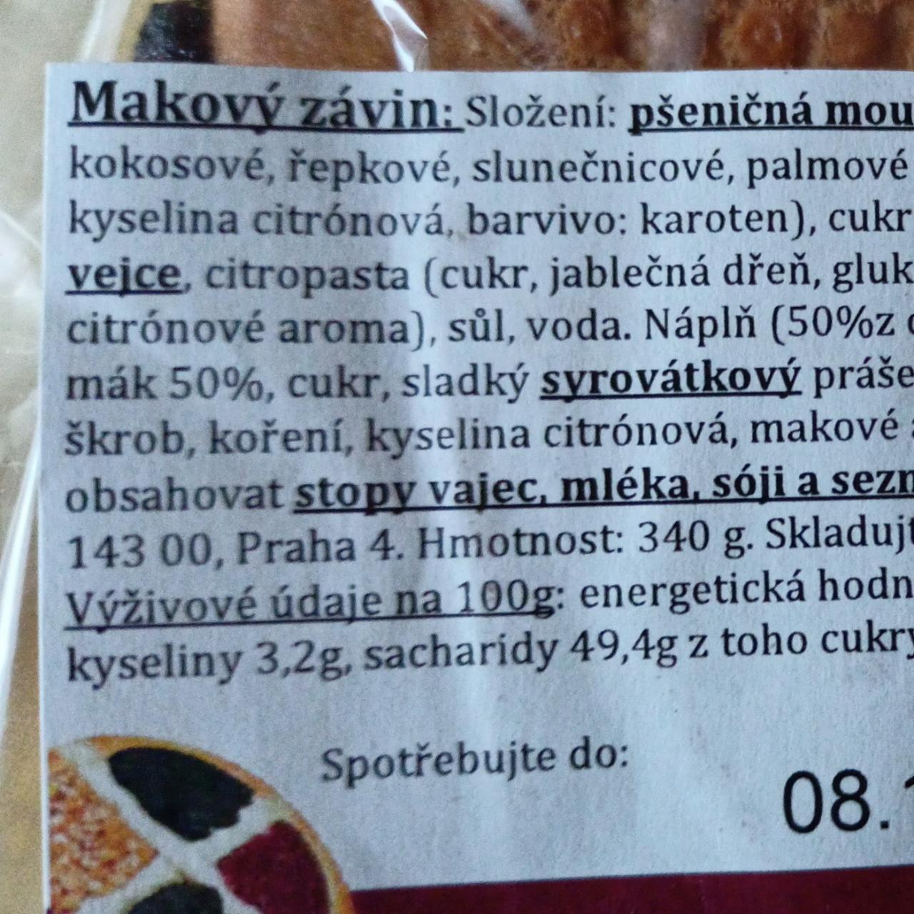 Fotografie - Makový závin Pekárna Kabát