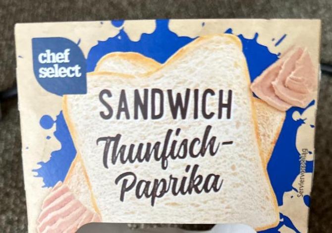 a kalórie, Sandwich kJ - hodnoty Thunfisch-Paprika nutričné Chef Select