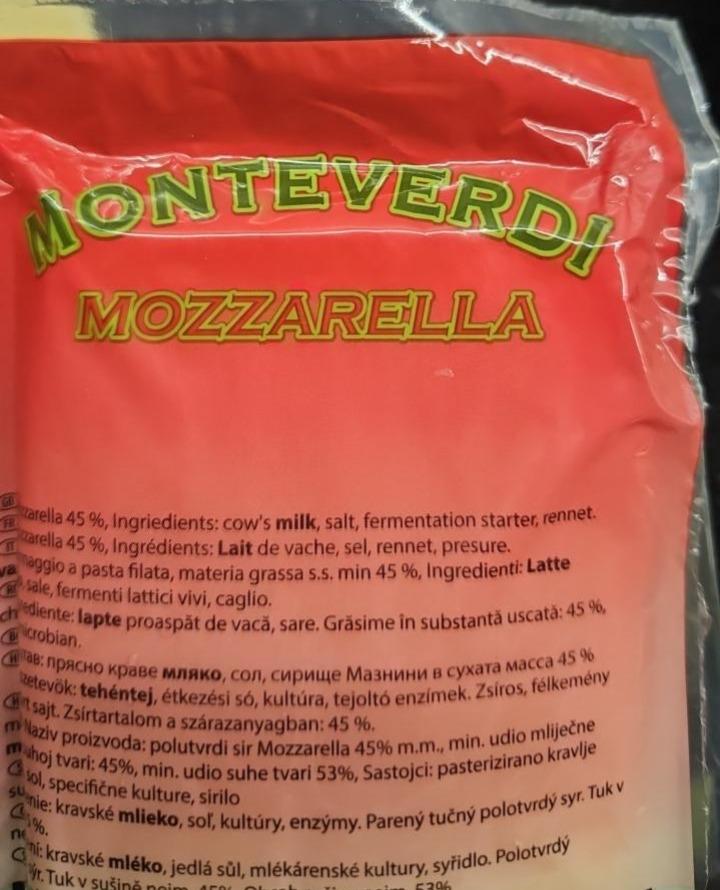 Fotografie - mozzarela monteverdi 45%