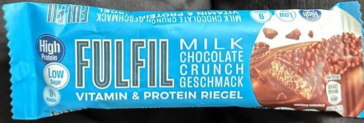 Fotografie - Milk chocolate crunch vitamin & protein riegel Fulfil