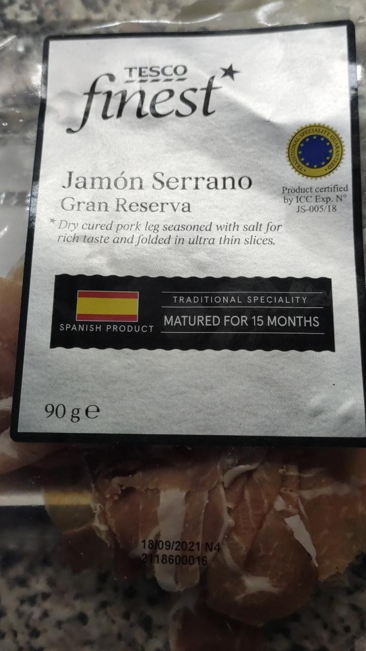 Fotografie - Jamón Serrano Gran Reserva Tesco finest