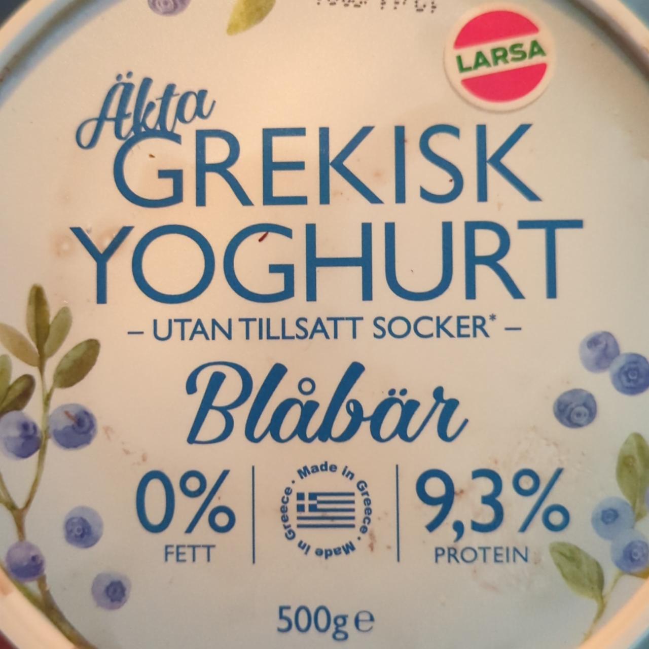 Fotografie - Grekisk Yoghurt Blåbär Äkta