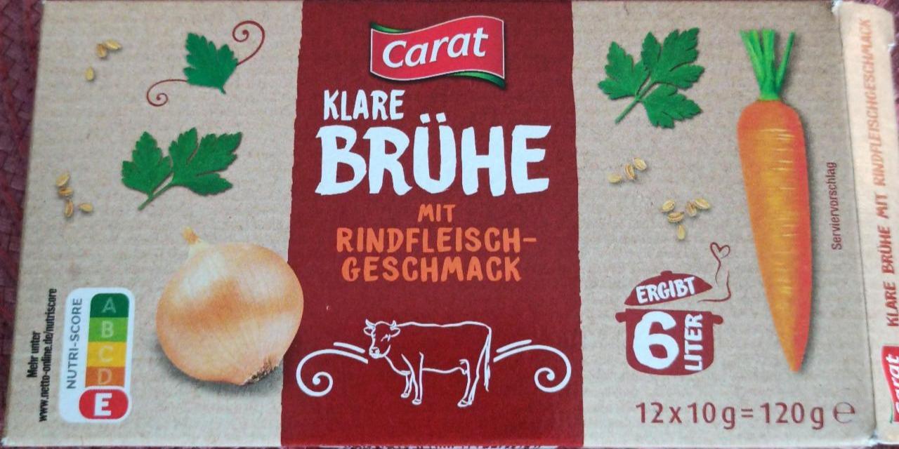 Fotografie - Klare Brühe mit Rindfleisch Gesmack Carat