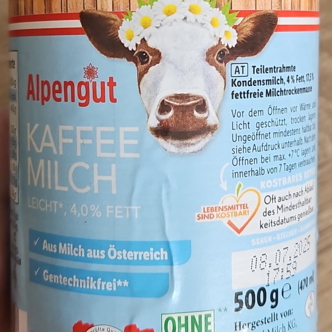 Fotografie - Kaffeemilch Alpengut 4%