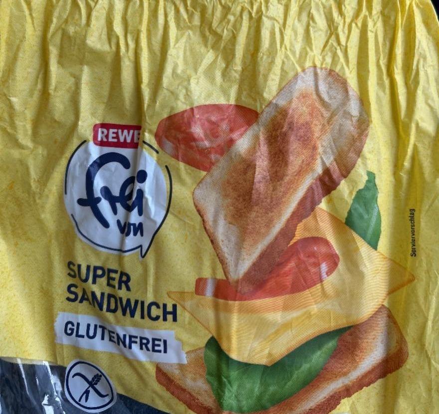 Fotografie - Super sandwich glutenfrei Rewe frei von