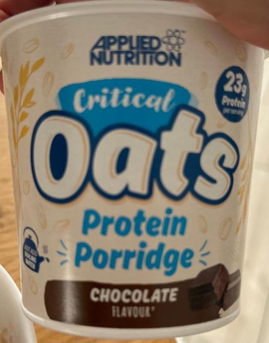 Fotografie - Critical Oats Protein Poriridge Chocolate flavour Applied Nutrition