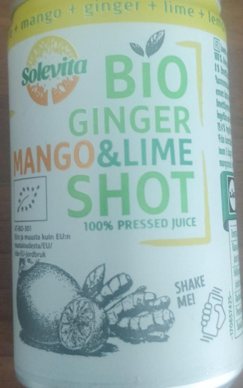 Fotografie - Bio ginger mango & lime shot Solevita