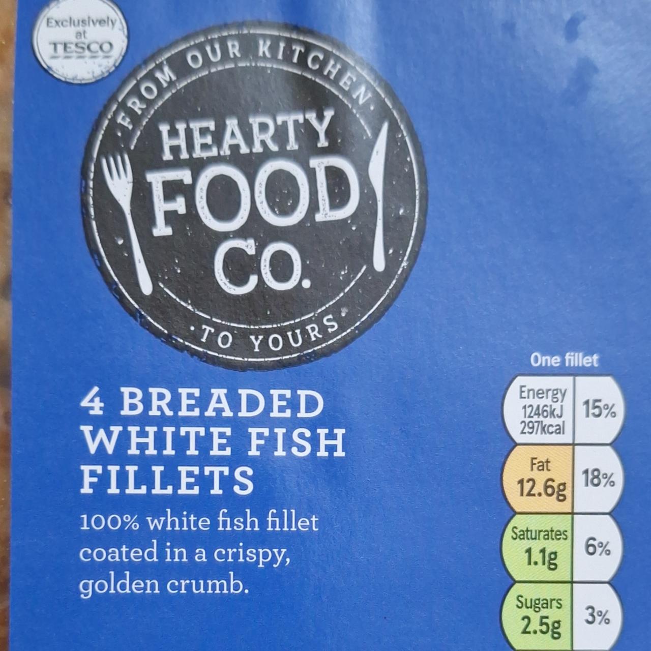 Fotografie - 4 Breaded White Fish Fillets Hearty Food Co.