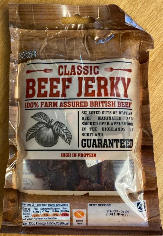 Fotografie - Classic beef jerky Marks & Spencer