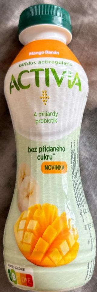 Fotografie - Mango banán bez přidaného cukru Activia