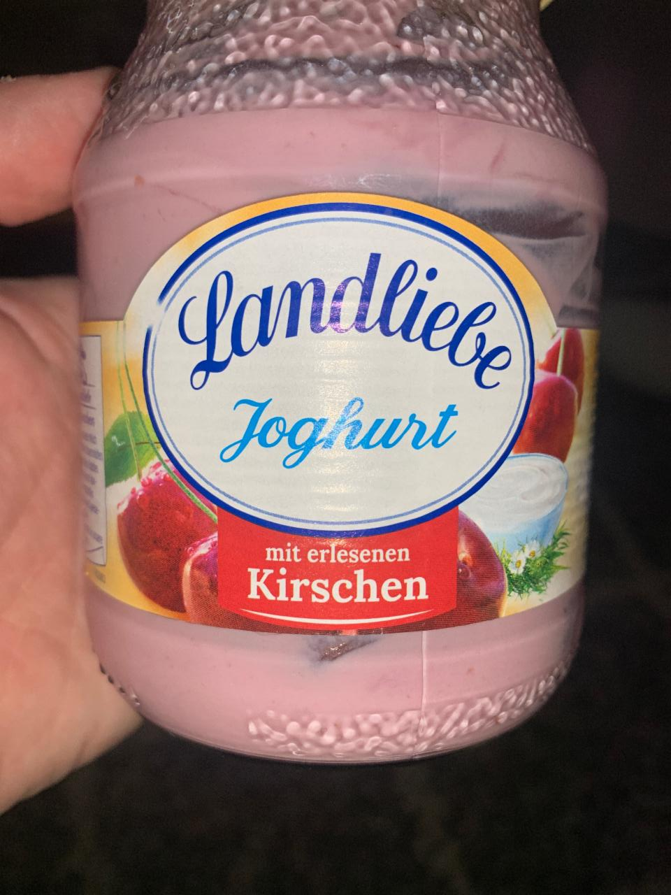 Landliebe Joghurt Kirschen nutričné kJ hodnoty a kalórie, 