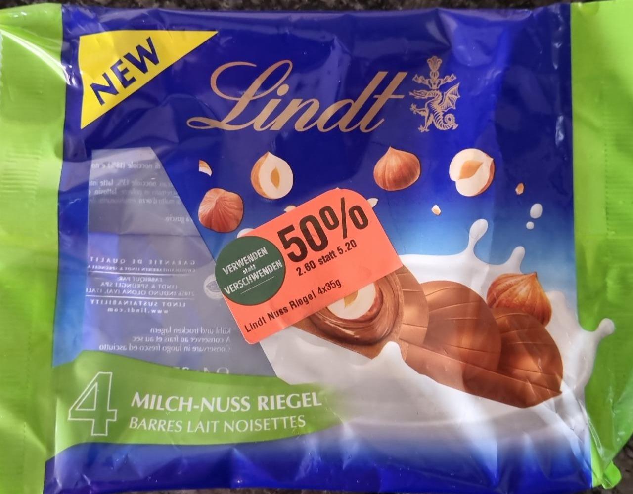 Fotografie - Milch-Nuss Riegel Lindt