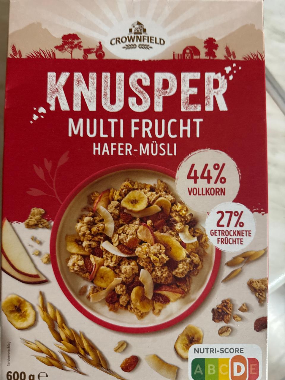 Fotografie - Knusper Multi Frucht Hafer-Müsli Crownfield