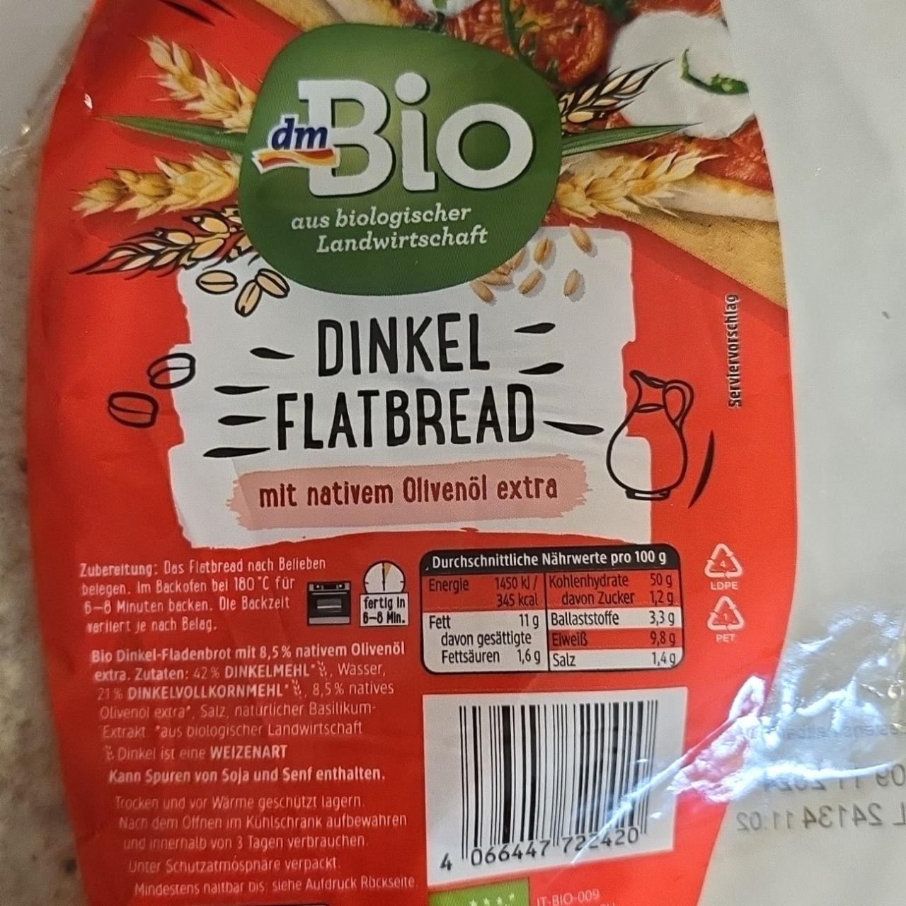 Fotografie - Dinkel flat bread mit nativem Olivenöl extra dmBio