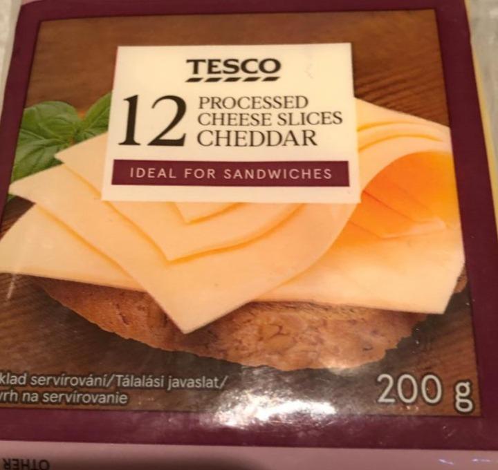 Fotografie - cheddar plátkový tavený Tesco