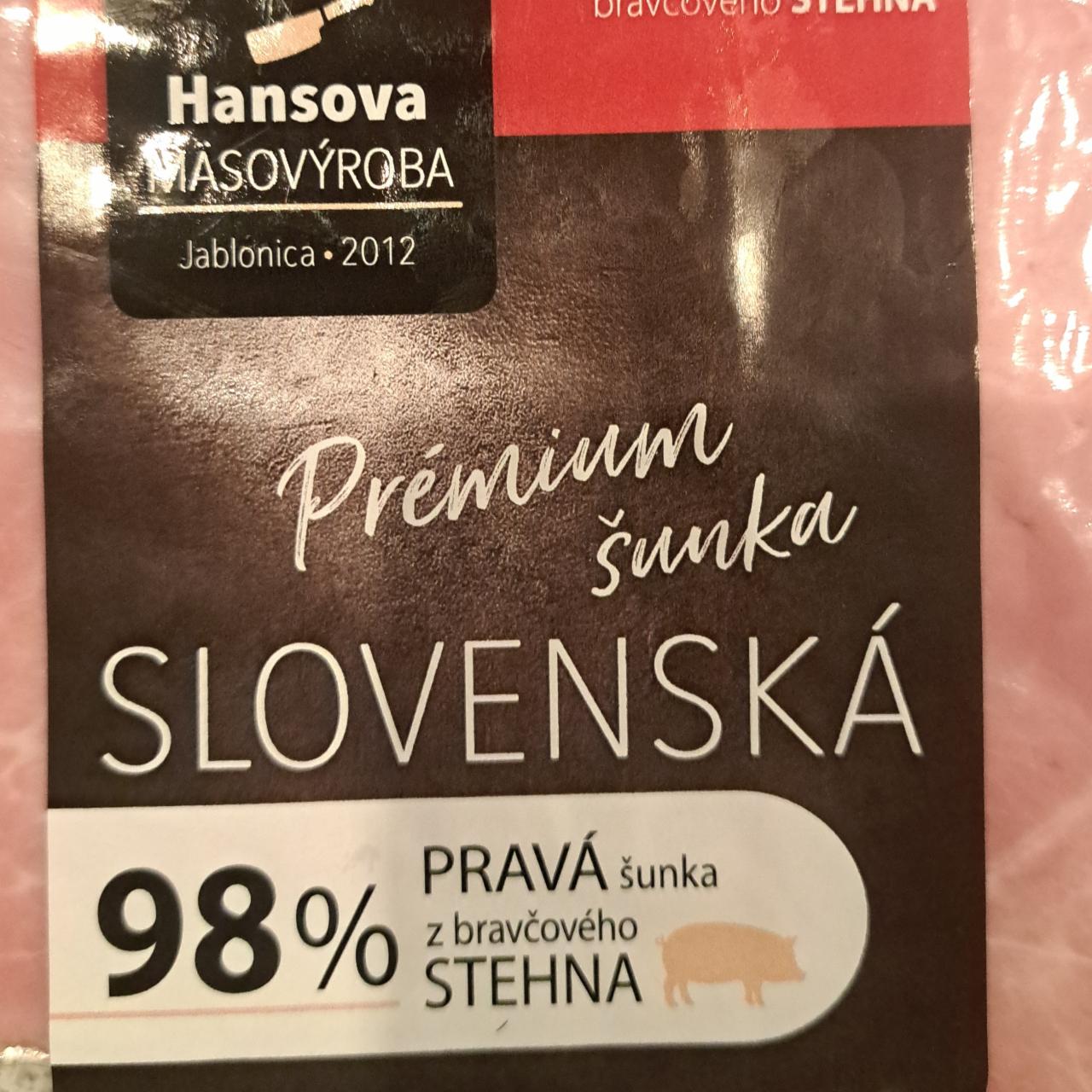 Fotografie - Prémium šunka Slovenská Hansova Mäsovýroba