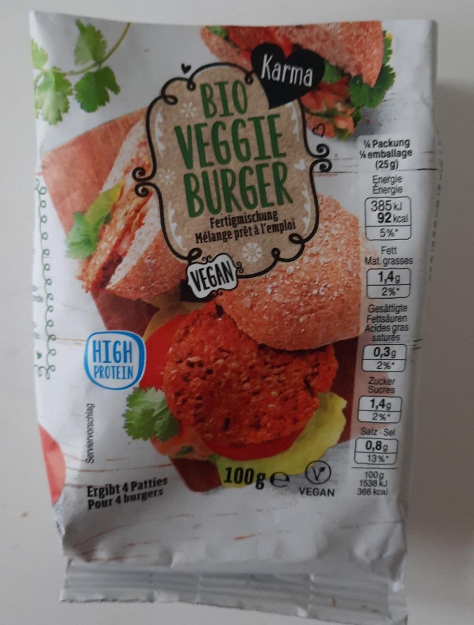 Fotografie - Bio veggie burger Karma