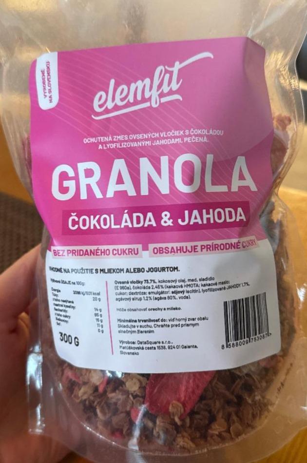 Fotografie - Granola čokoláda & jahoda Elemfit