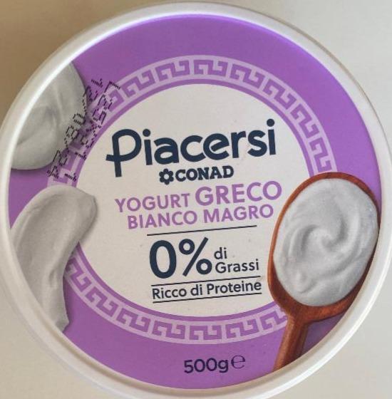 Fotografie - Yyogurt greco bianco magro Piacersi Conad