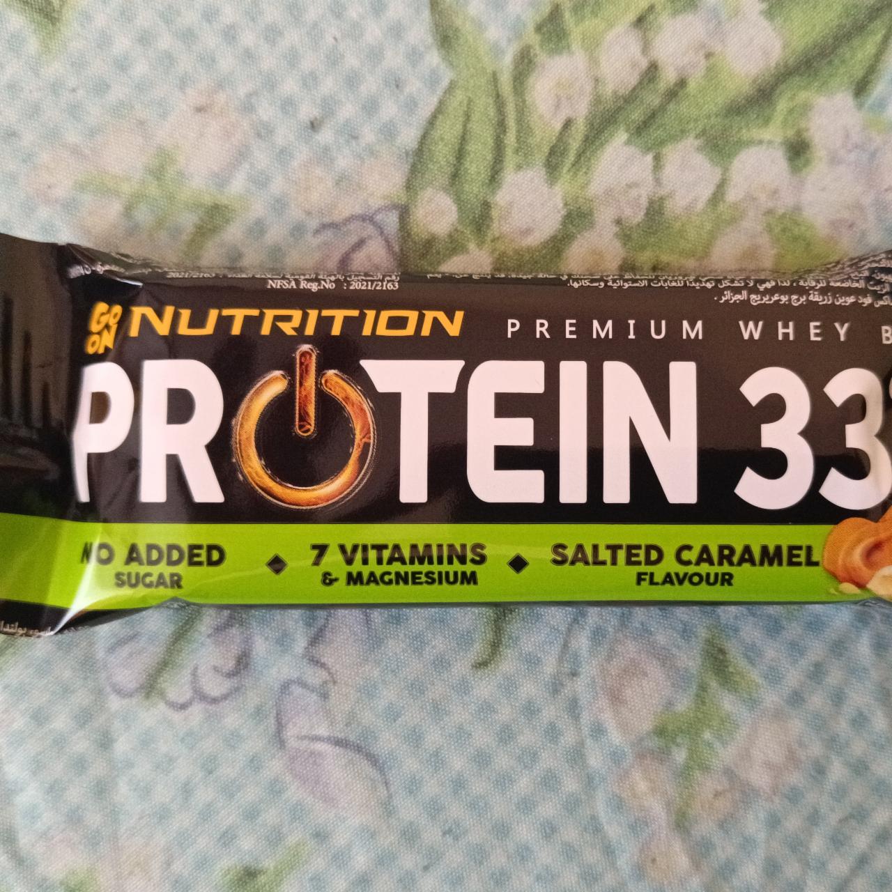 Fotografie - Protein bar Protein 33% salted caramel Go on nutrition