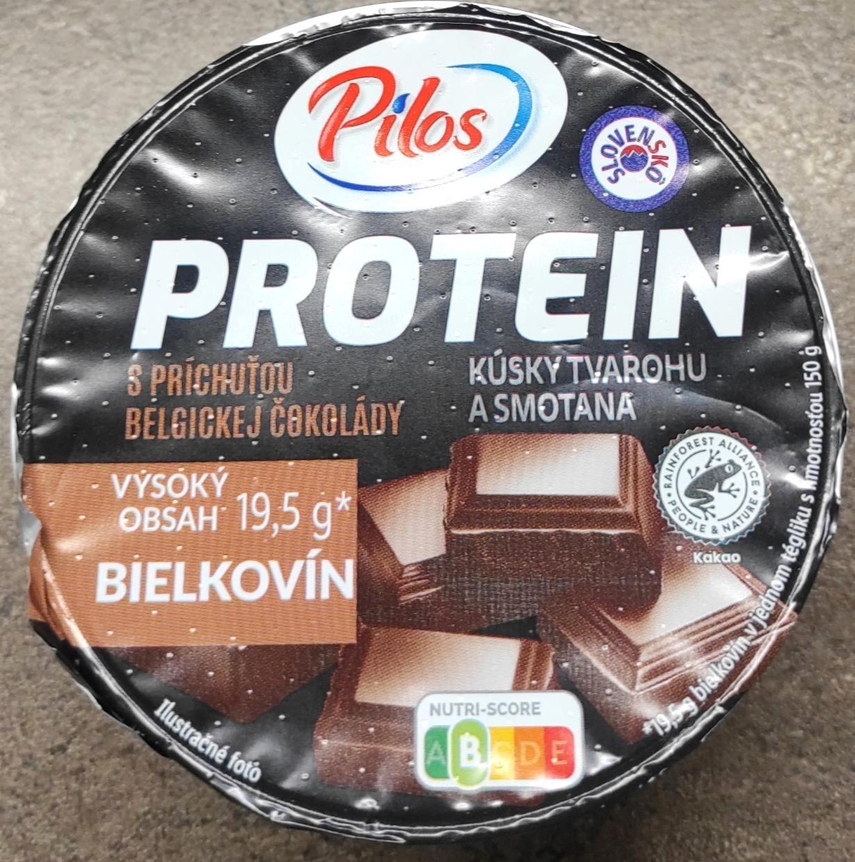 Fotografie - Protein kúsky tvarohu a smotana s príchuťou belgickej čokolády Pilos