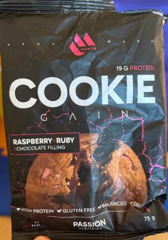 Fotografie - Cookie gain raspberry x ruby & raspberry filling Passion Nutrition