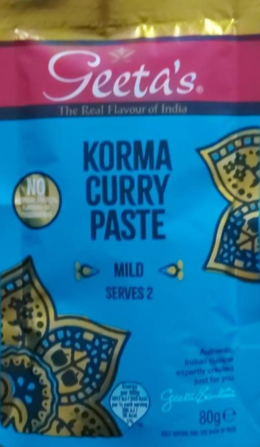 Fotografie - KORMA CURRY PASTE Geeta's