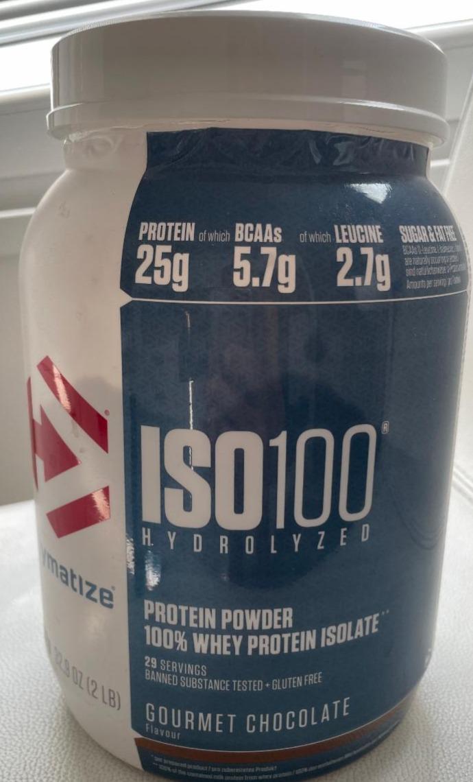 Fotografie - ISO100 Hydrolyzed Protein Powder Gourmet Chocolate Dymatize