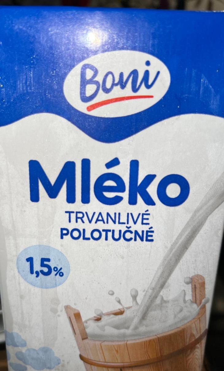 Fotografie - Mléko trvanlivé polotučné 1,5% Boni