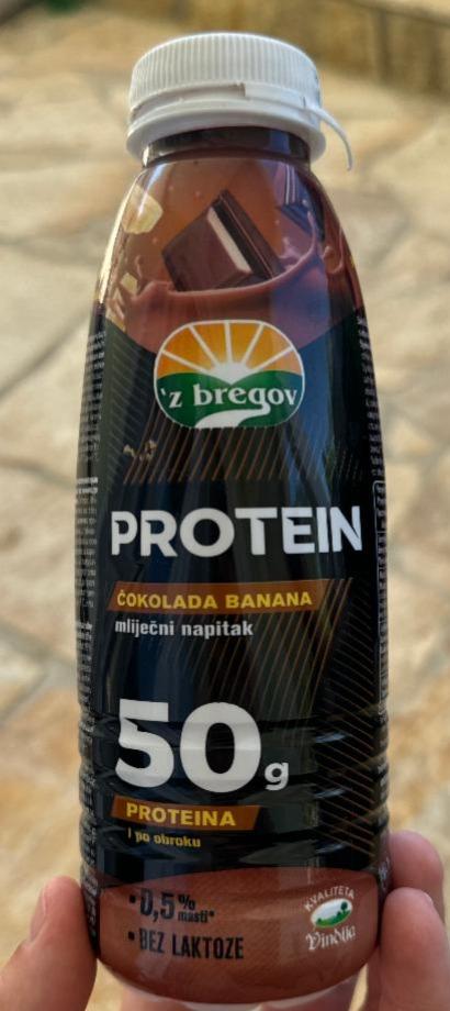 Fotografie - Protein čokolada banana mliječni napitak 'z bregov