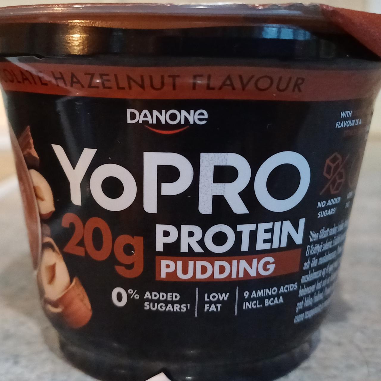 Fotografie - YoPro 20g protein pudding chocolate hazelnut flavour Danone