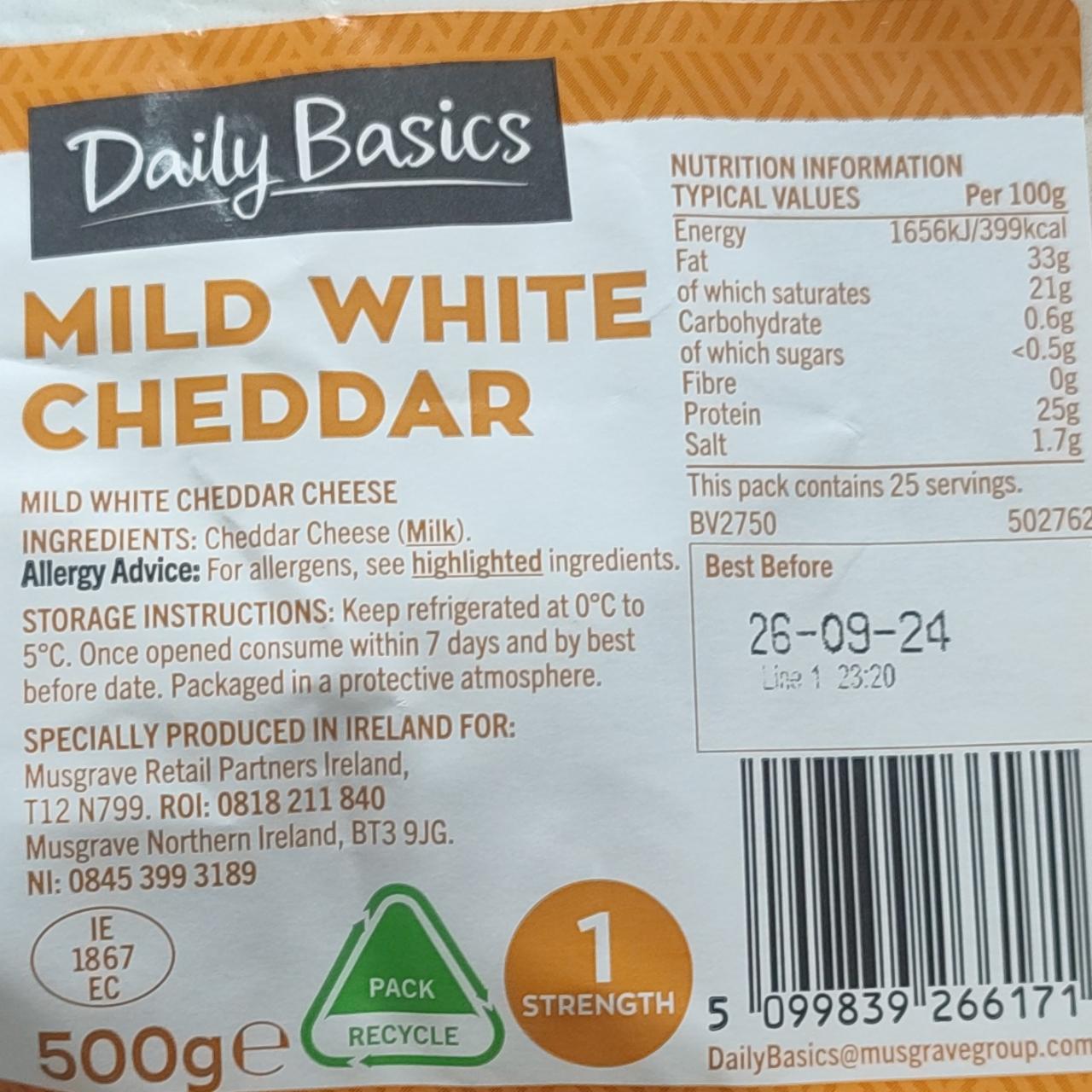 Fotografie - DailyBasics Mild White Cheddar