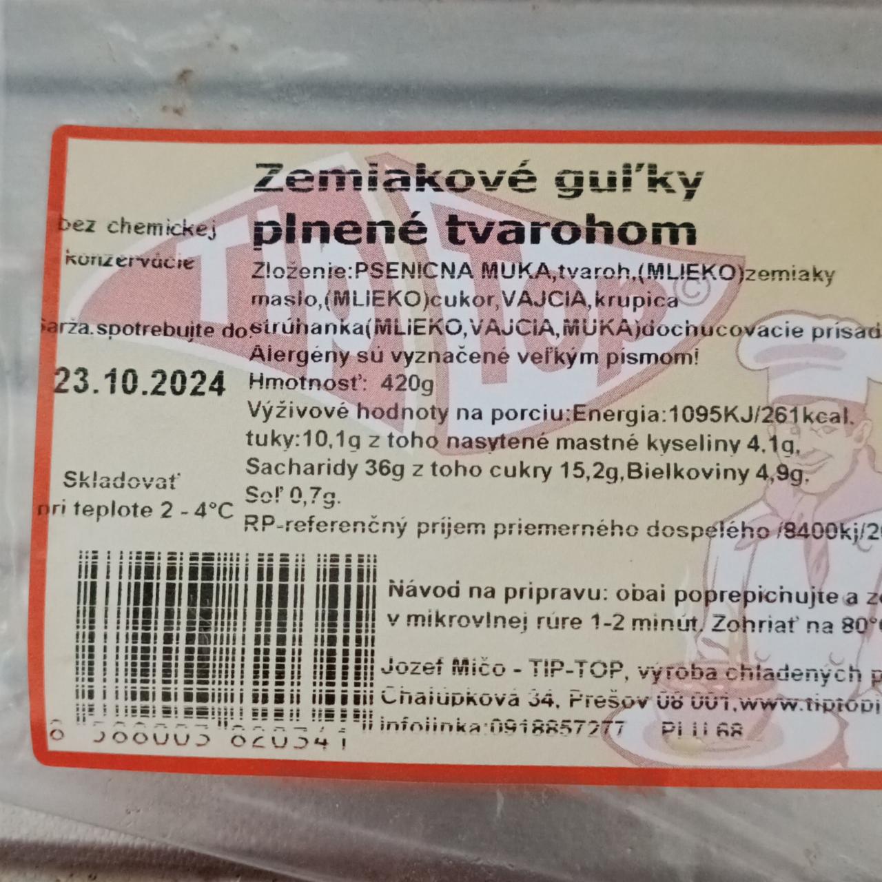 Fotografie - Zemiakove guľky plnené tvarohom Tip-Top