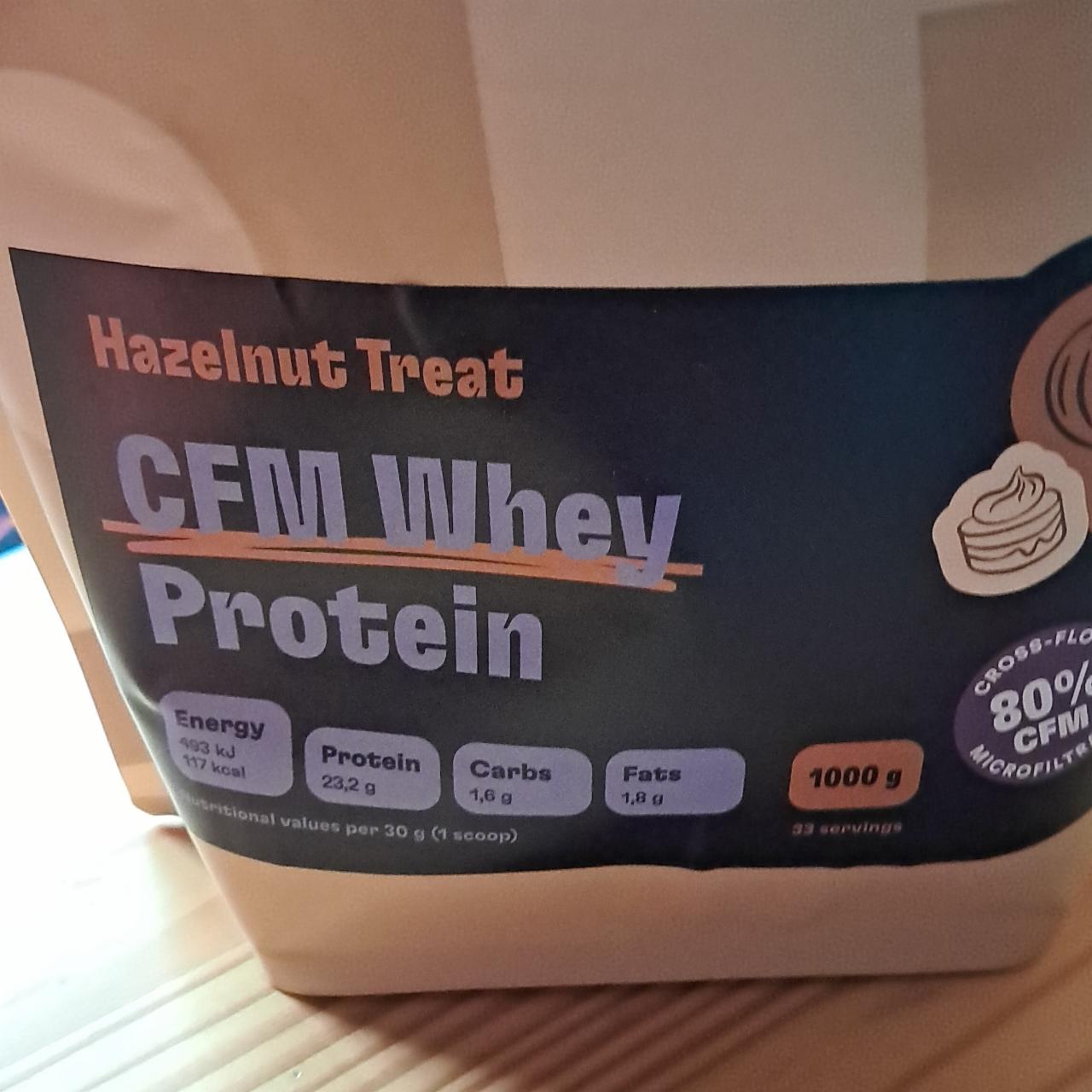 Fotografie - CFM whey protein hazelnut treat Protein a Co