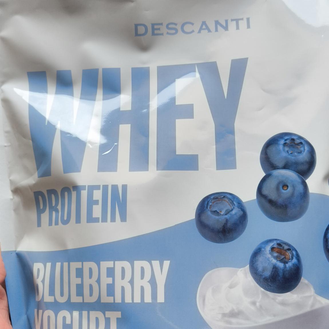 Fotografie - whey protein blueberry yogurt Descanti