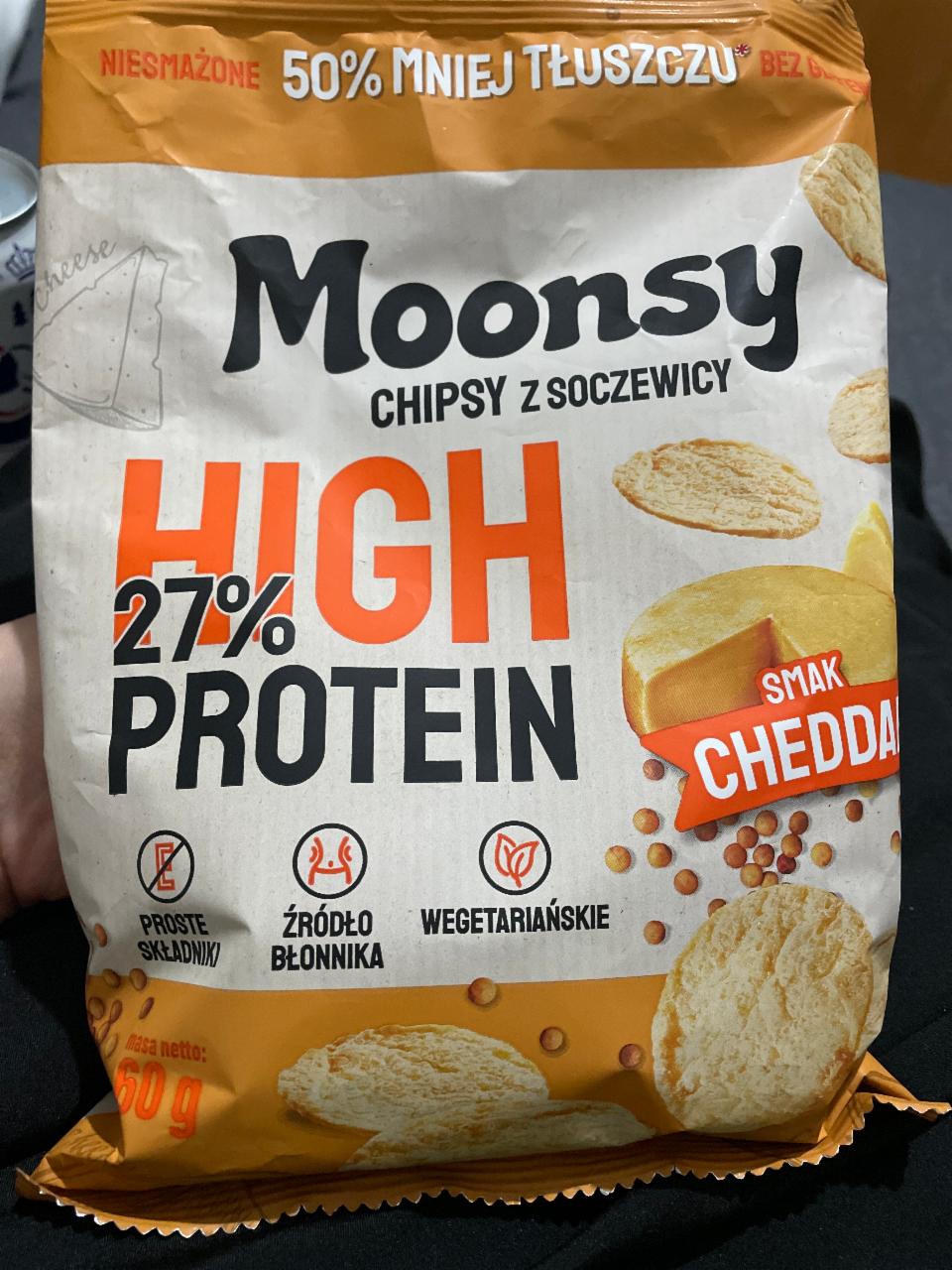 Fotografie - Chipsy z soczewicy Smak Cheddar Moonsy