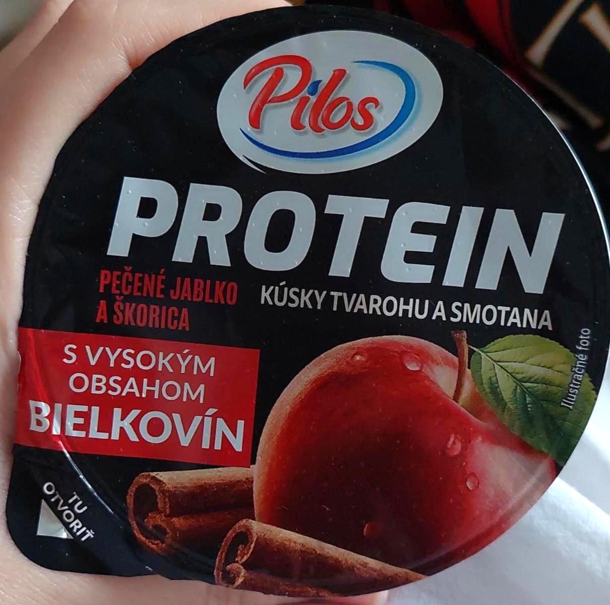 Fotografie - Protein kúsky tvarohu a smotana pečené jablko a škorica Pilos