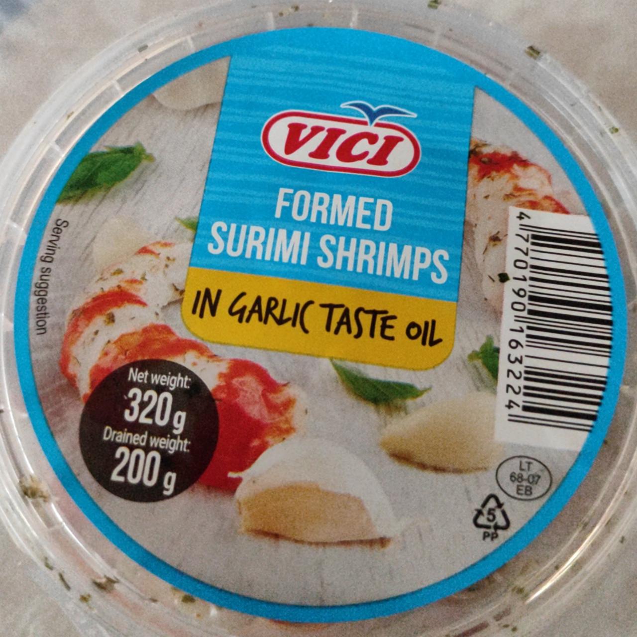 Fotografie - Formed Surimi Shrimps In Garlic Taste Oil Vici