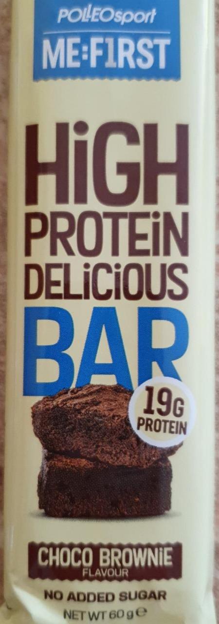 Fotografie - Me:first high protein delicious bar choco brownie flavour Polleo Sport