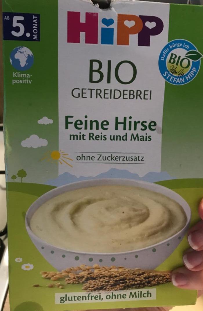 Fotografie - Bio Getreidebrei Feine Hirse mit Reis und Mais ohne Zuckerzusatz Hipp