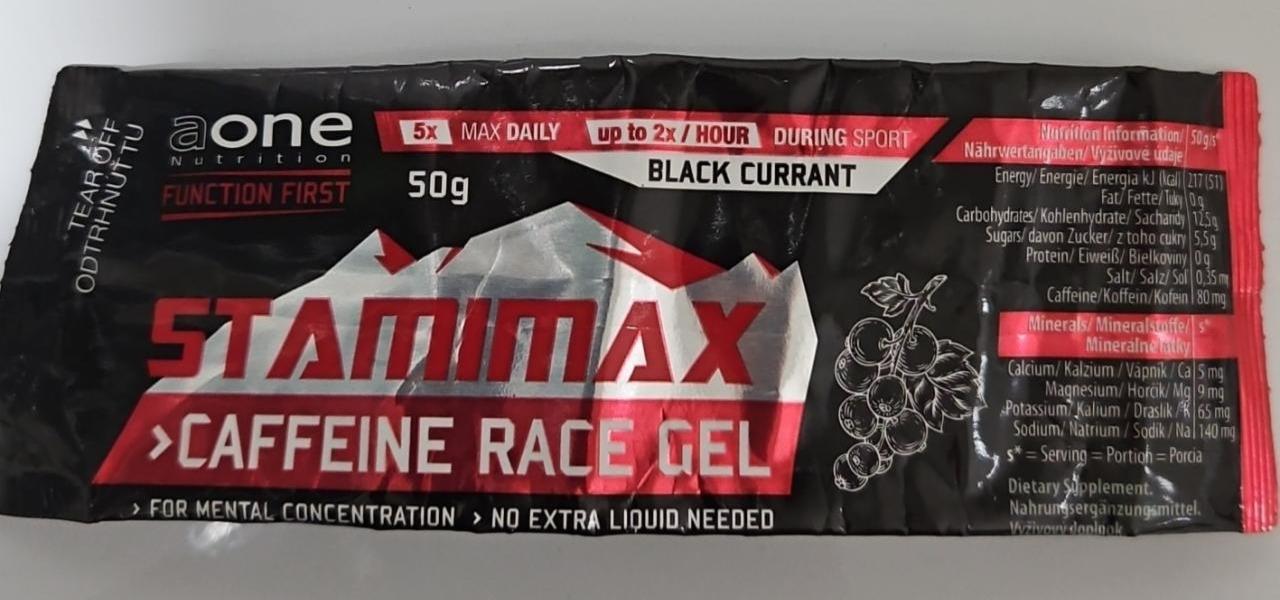 Fotografie - Stamimax Caffeine Race Gel Black currant aone