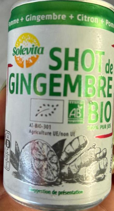 Fotografie - Shot de gingembre bio apple+lemon+ginger Solevita