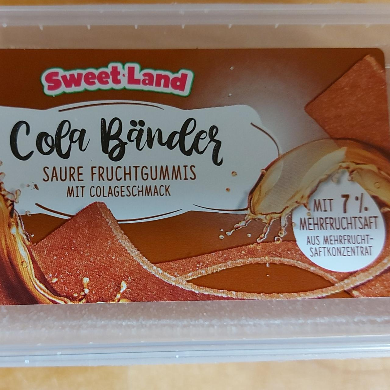 Fotografie - Cola Bänder Saure Fruchtgummis Sweet Land