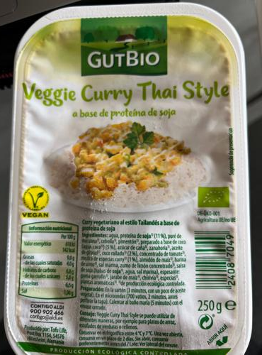 Fotografie - Veggie curry thai style GutBio