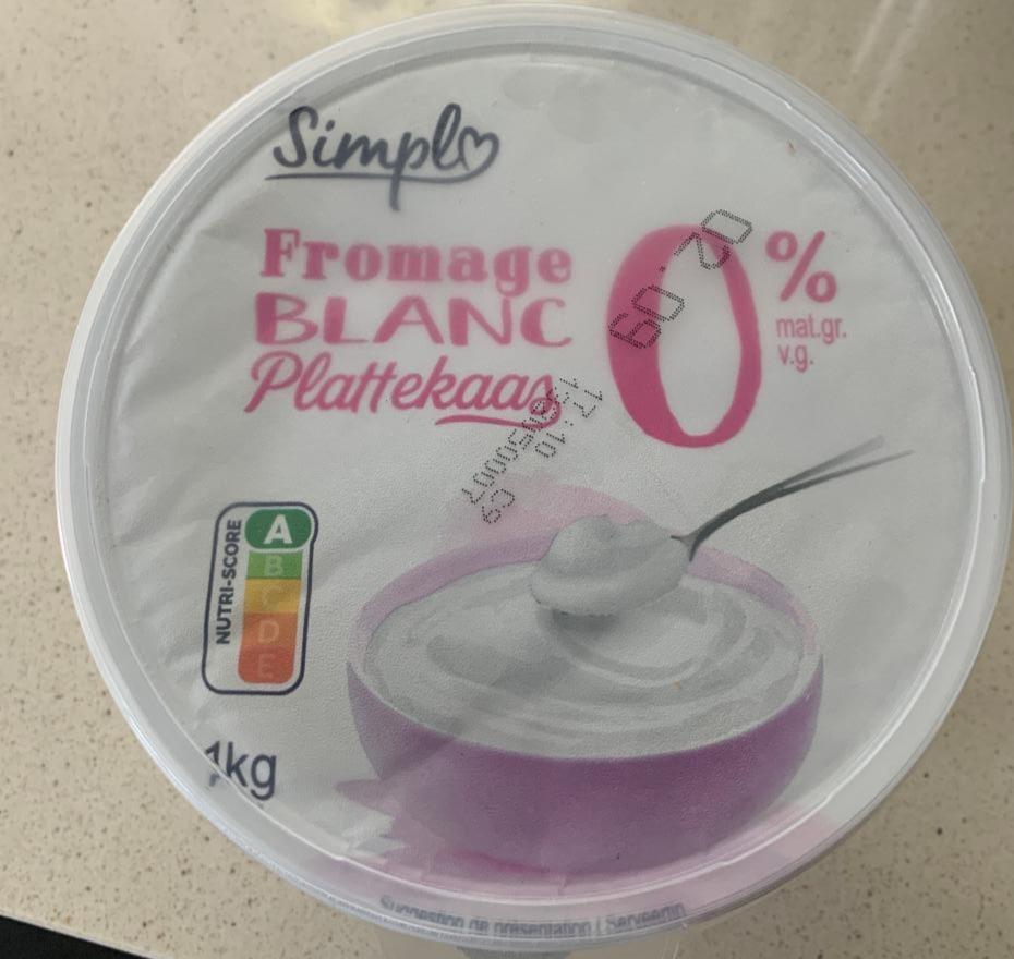 Fotografie - Fromage Blanc Plattekaas 0% Simpl