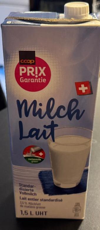 Fotografie - Milch Lait 3,5% coop Prix Garantie