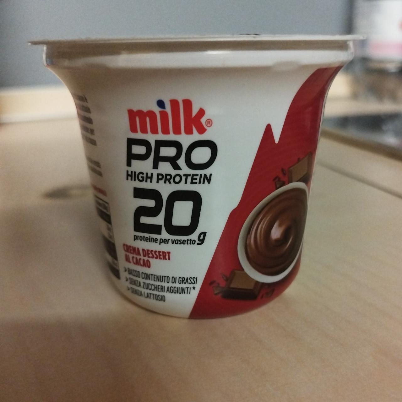 Fotografie - High Protein 20g Crema Dessert al Cacao Milkpro