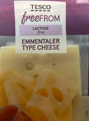 Fotografie - Lactose free Emmentaler Type Cheese Tesco free From